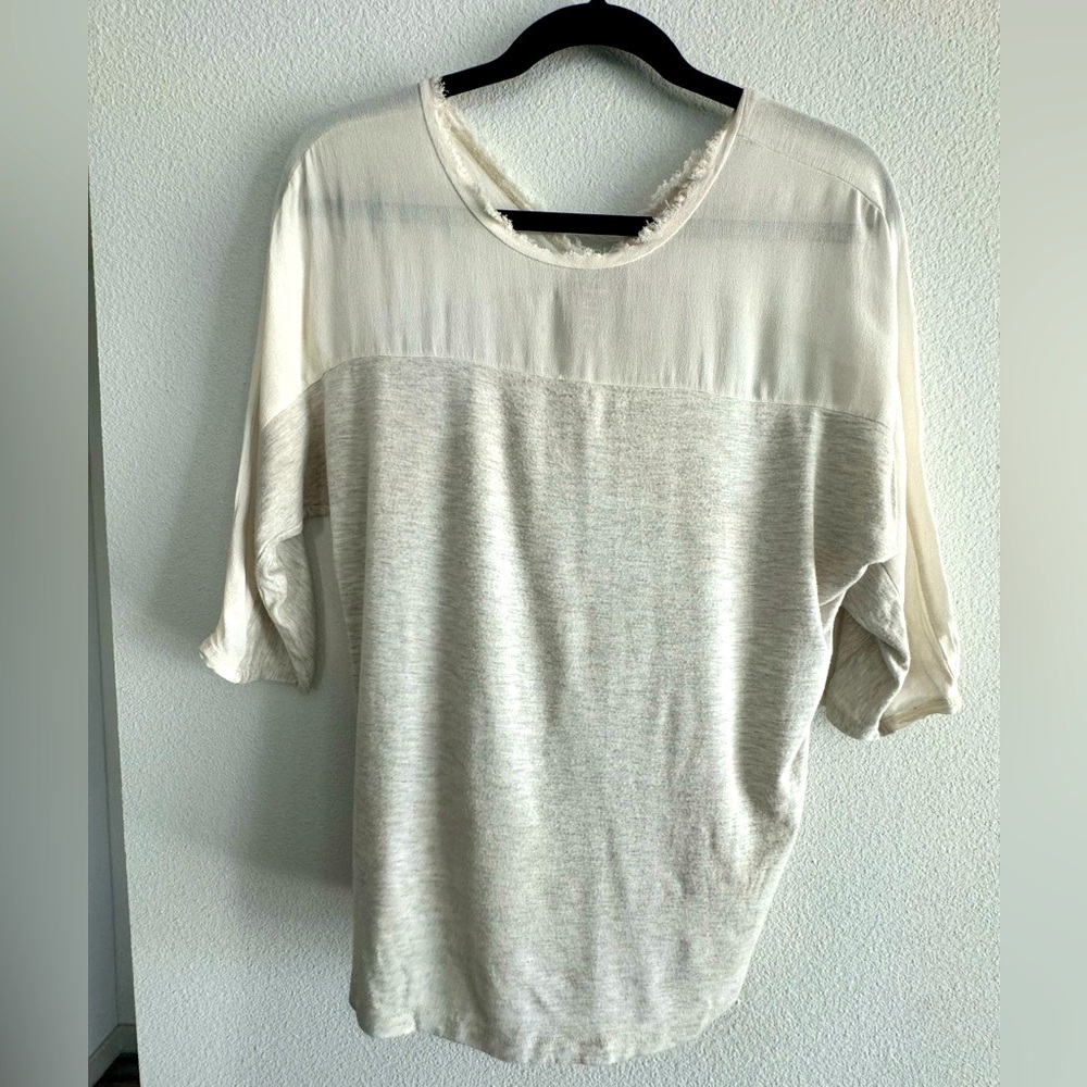 Anthropology Dolan White Grey Shirt